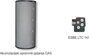 trīsceļu termostata vārsts, piemēram, ESBE LTC 141